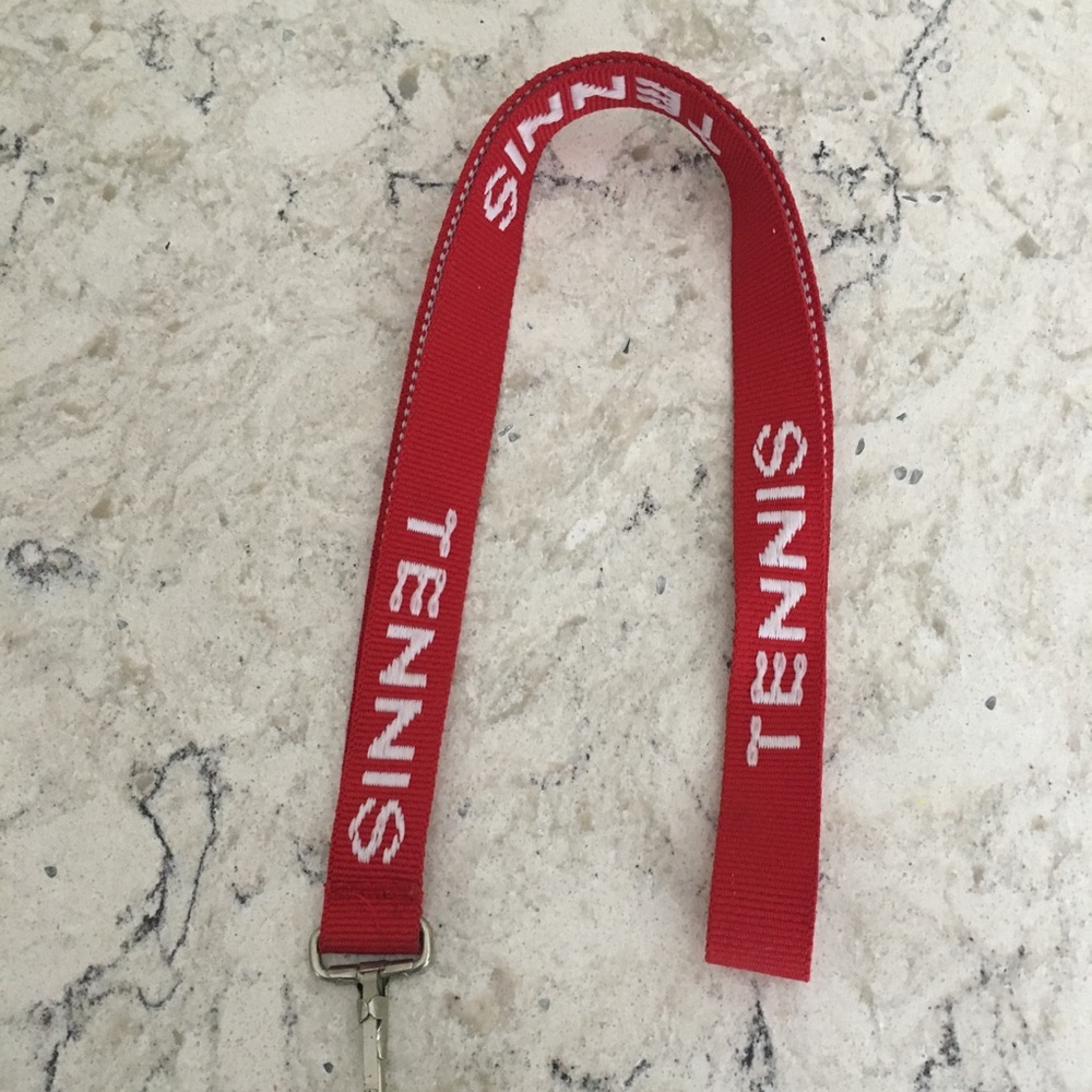 🏸Red tennis lanyard